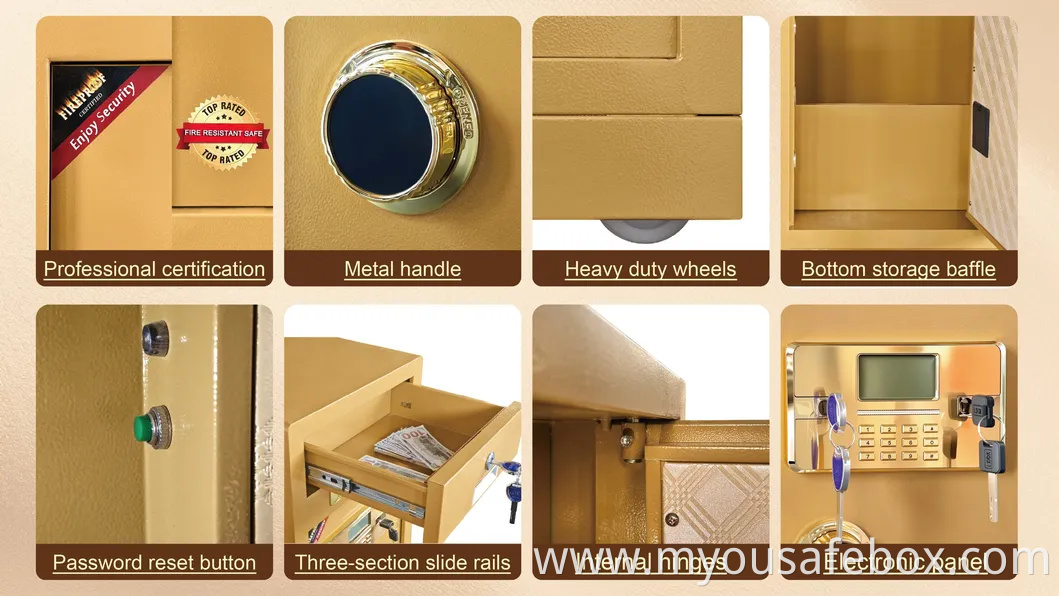 Small Business Fireproof Money Safe with Organizer Drawer Coin Slot Safe